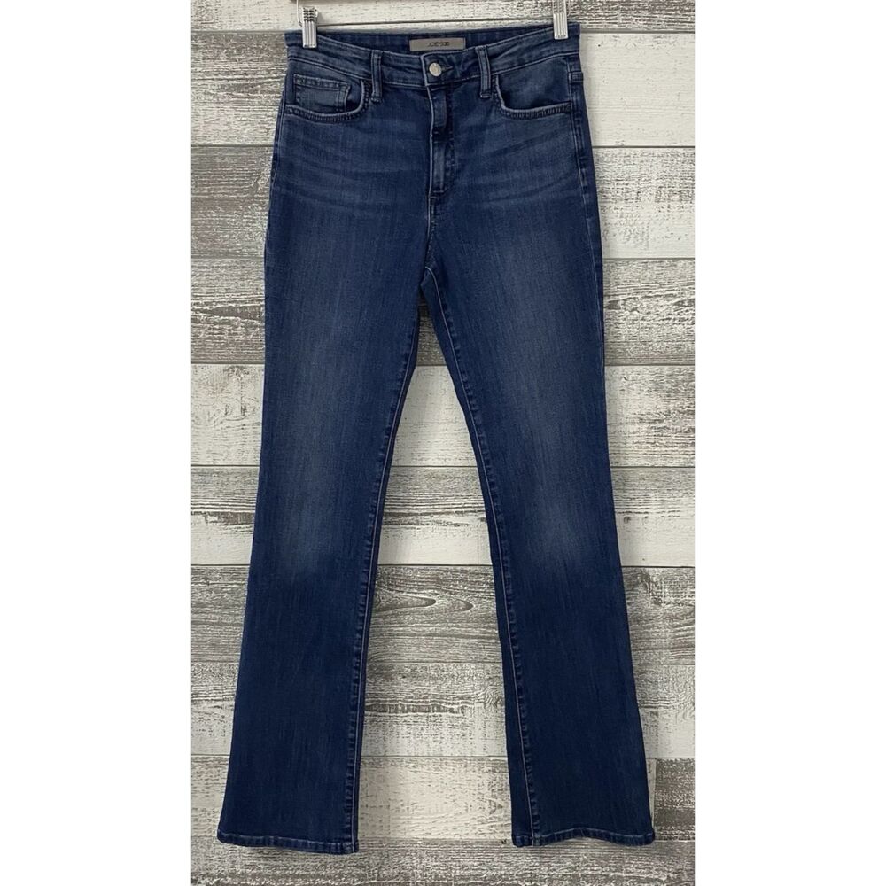 Joes Women's Blue whiskered Jeans, Flair Leg, Stretch, Size 28 (Fit 28x33)